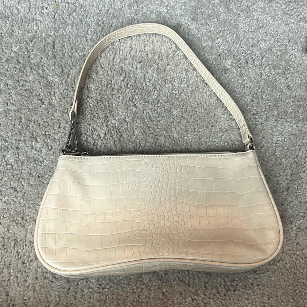 JW PEI 90’s inspired Eva Shoulder bag, cream crocodile